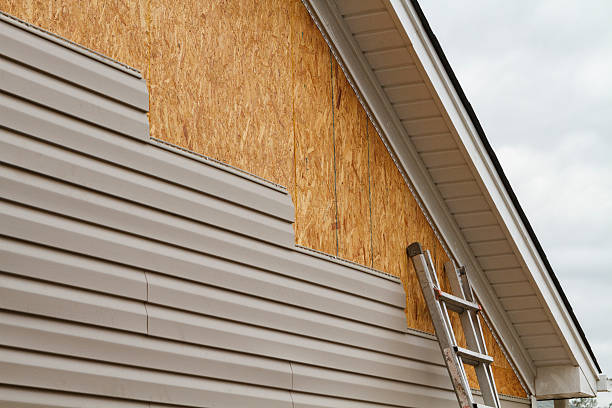 Professional Siding technician working in Woodland, NC